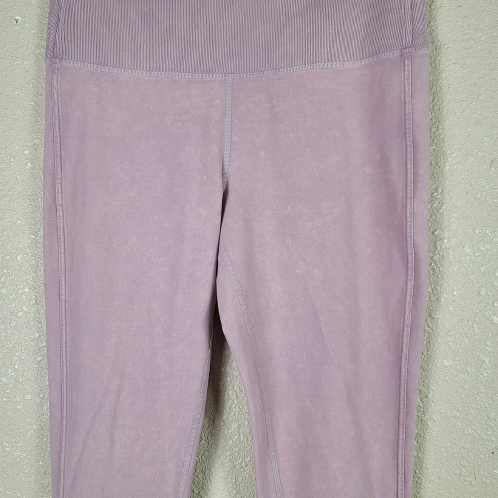 Lululemon Winder Under Crop Size 10 Ribbed purple - Picture 4 of 10